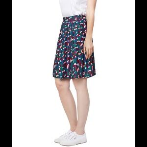 Leota Teal & Pink Floral Skirt L